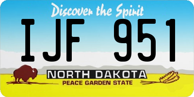ND license plate IJF951