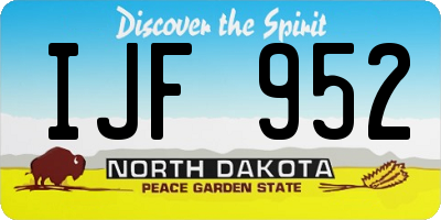 ND license plate IJF952