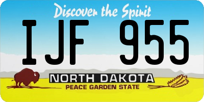 ND license plate IJF955