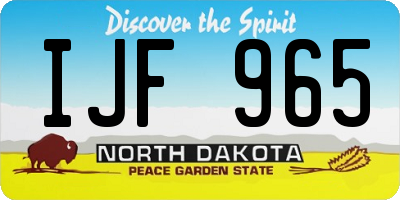 ND license plate IJF965