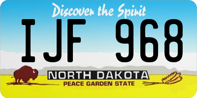ND license plate IJF968