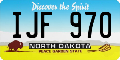 ND license plate IJF970