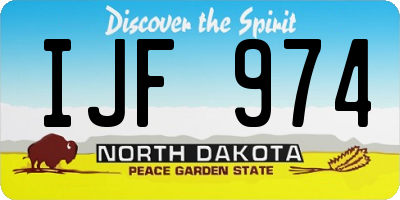 ND license plate IJF974