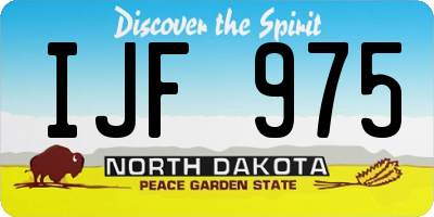 ND license plate IJF975