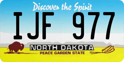 ND license plate IJF977