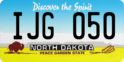 ND license plate IJG050