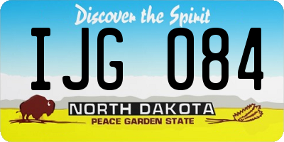 ND license plate IJG084