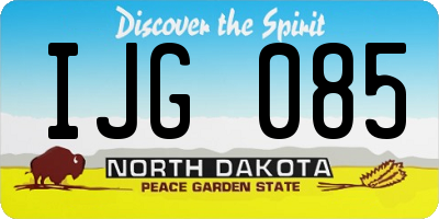ND license plate IJG085