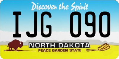 ND license plate IJG090