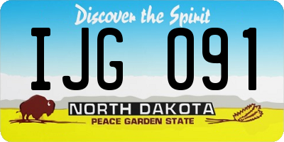 ND license plate IJG091