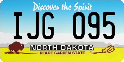 ND license plate IJG095