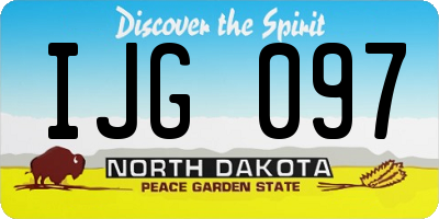 ND license plate IJG097