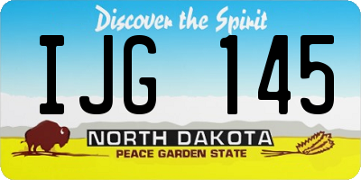 ND license plate IJG145