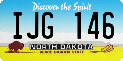 ND license plate IJG146
