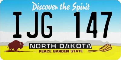 ND license plate IJG147