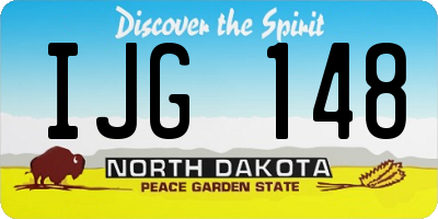 ND license plate IJG148