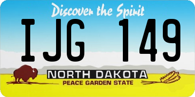ND license plate IJG149
