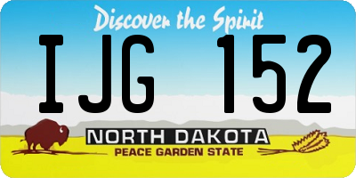 ND license plate IJG152
