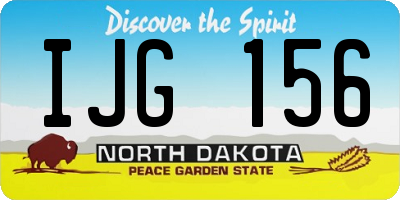 ND license plate IJG156