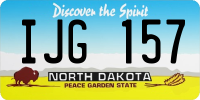 ND license plate IJG157
