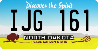 ND license plate IJG161