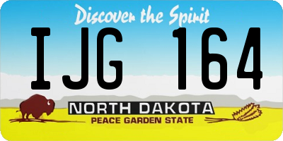 ND license plate IJG164