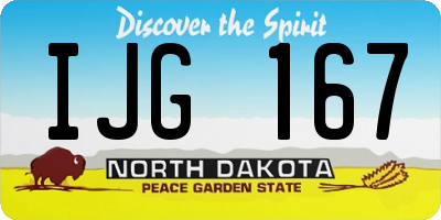 ND license plate IJG167