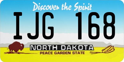 ND license plate IJG168
