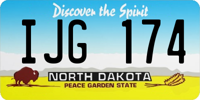 ND license plate IJG174