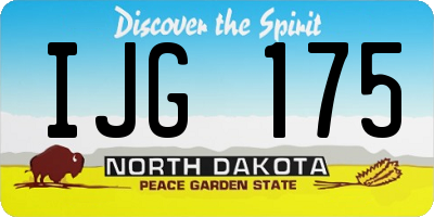 ND license plate IJG175