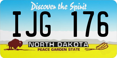 ND license plate IJG176