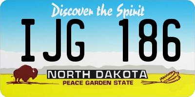 ND license plate IJG186