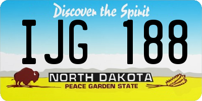 ND license plate IJG188