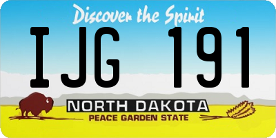 ND license plate IJG191