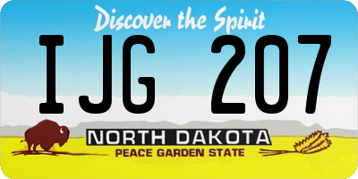 ND license plate IJG207
