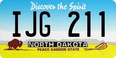 ND license plate IJG211