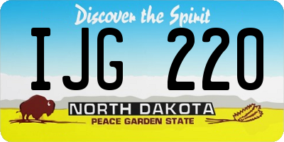 ND license plate IJG220