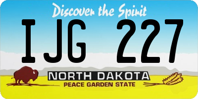 ND license plate IJG227