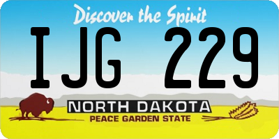 ND license plate IJG229