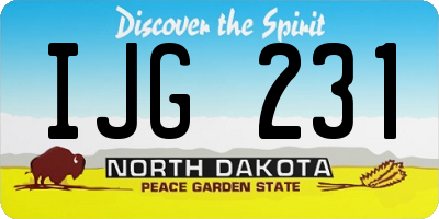 ND license plate IJG231
