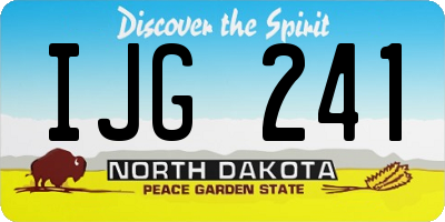 ND license plate IJG241