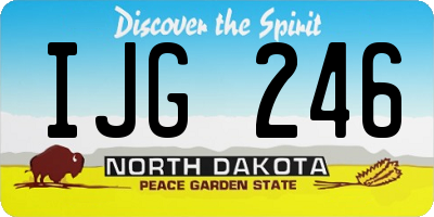 ND license plate IJG246
