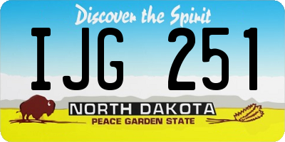 ND license plate IJG251