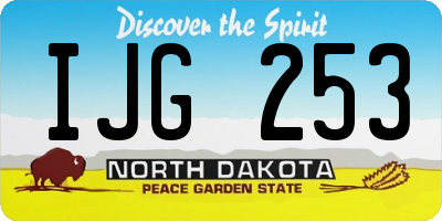 ND license plate IJG253