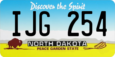 ND license plate IJG254