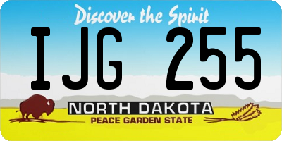 ND license plate IJG255