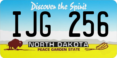 ND license plate IJG256