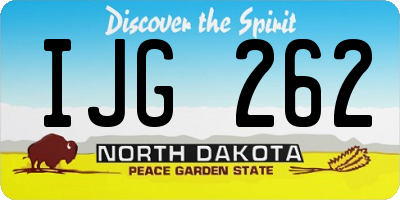 ND license plate IJG262