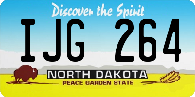 ND license plate IJG264