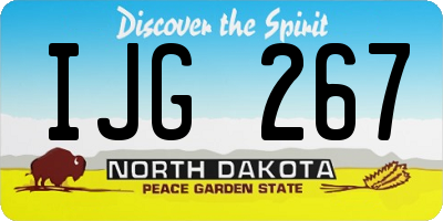ND license plate IJG267